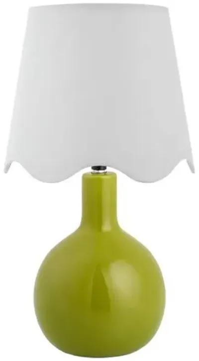 Noa Scallop Shade Table Lamp - Green