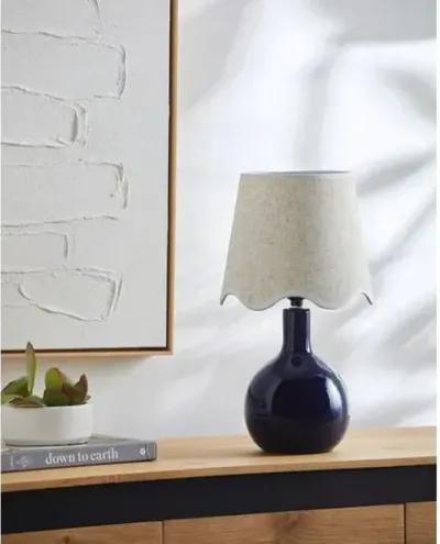 Noa Scallop Shade Table Lamp - Blue