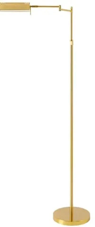 Kirk Floor Task Lamp - Gold