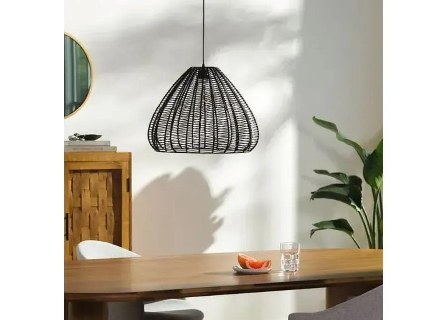 Tulum Rattan Pendant - Black