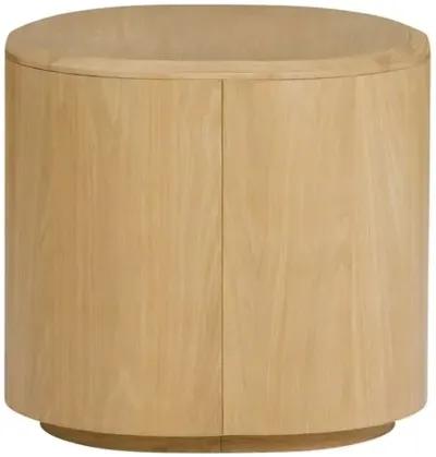 Akio Side Table - Light Natural Oak - Tulsi Home - Brown