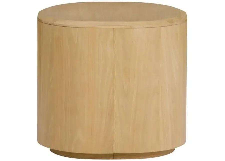 Akio Side Table - Light Natural Oak - Tulsi Home - Brown