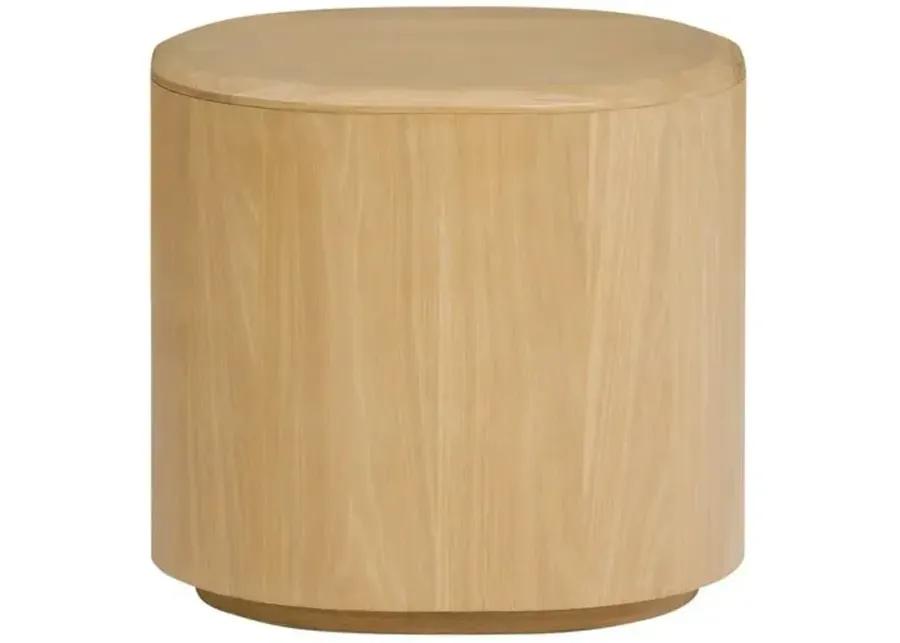 Akio Side Table - Light Natural Oak - Tulsi Home - Brown