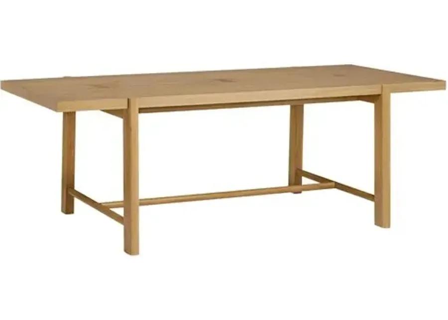 Kenneth Farmhouse Dining Table - Light Natural Oak - Tulsi Home