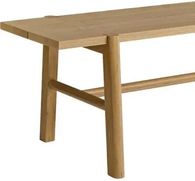 Kenneth Dining Bench - Light Natural Oak - Tulsi Home - Brown