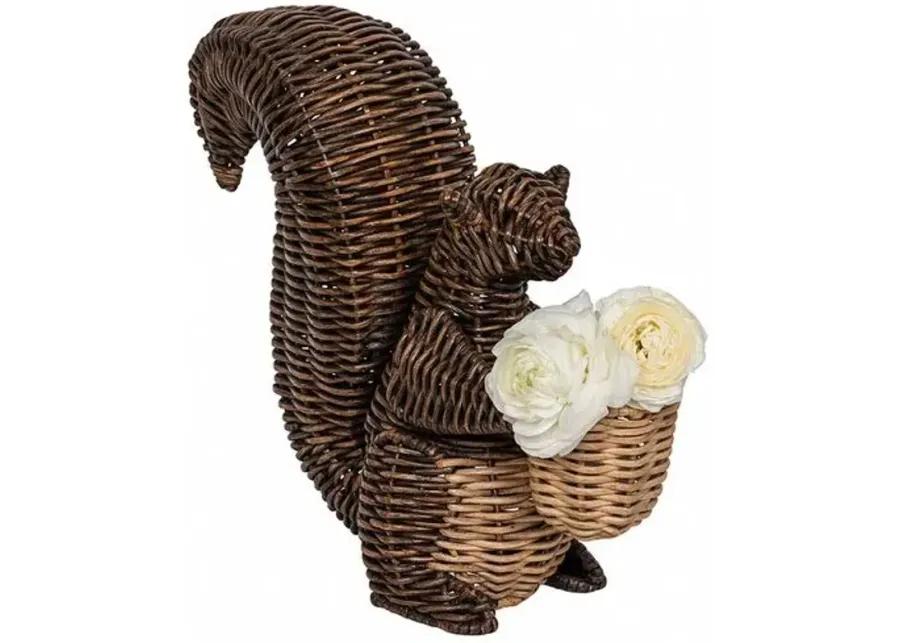 Devon Willow Squirrel Flameless Candle Holder - Juliska - Brown