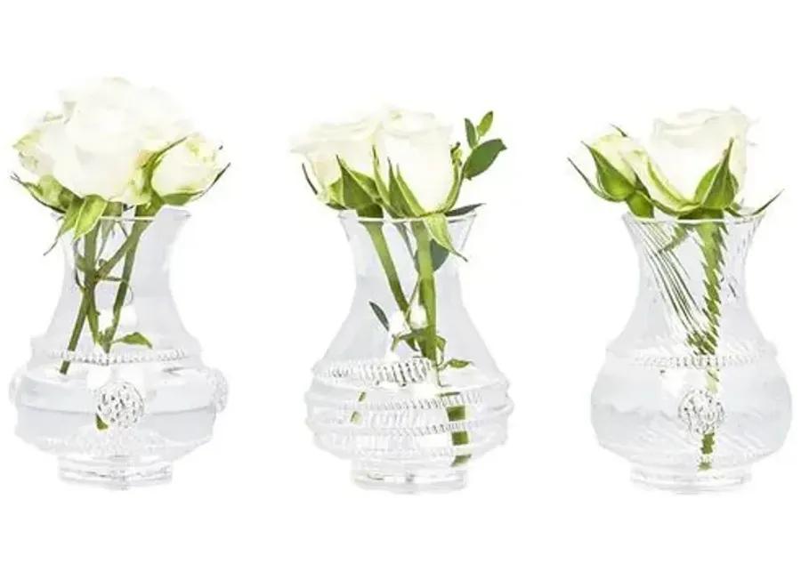 Set of 3 Mini Vase Trios - Juliska - Clear