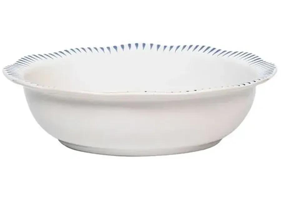 Sitio Stripe 12" Serving Bowl - Delft Blue - Juliska