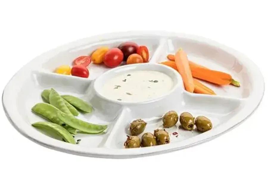 Puro 15" Crudite Platter - Whitewash - Juliska