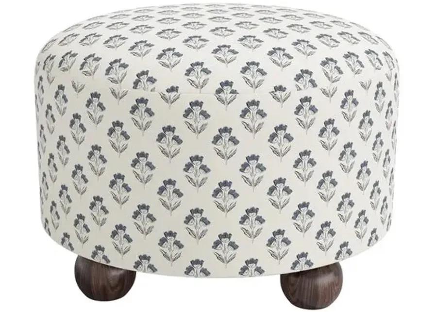 Brooke Ottoman - Francie - Blue