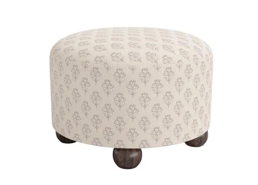 Brooke Ottoman - Francie - Ivory