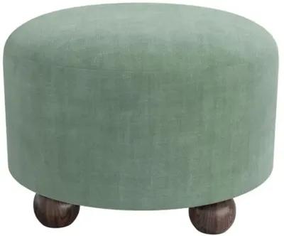 Brooke Ottoman - Velvet - Blue