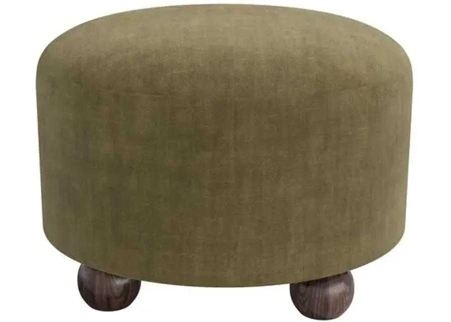 Brooke Ottoman - Velvet - Green