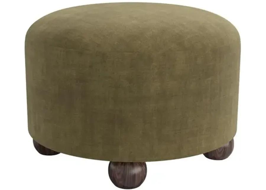 Brooke Ottoman - Velvet - Green