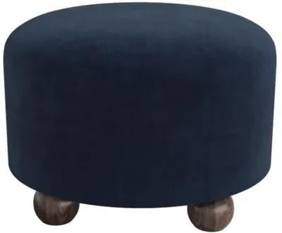 Brooke Ottoman - Velvet - Blue