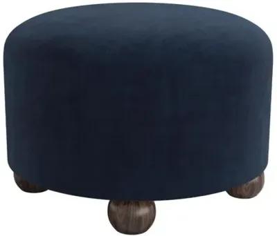 Brooke Ottoman - Velvet - Blue