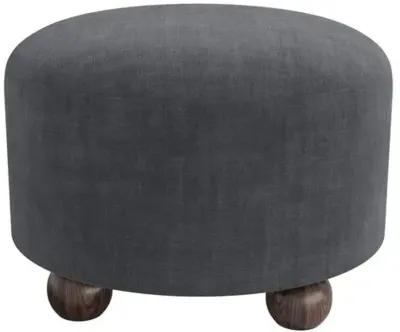 Brooke Ottoman - Velvet - Gray