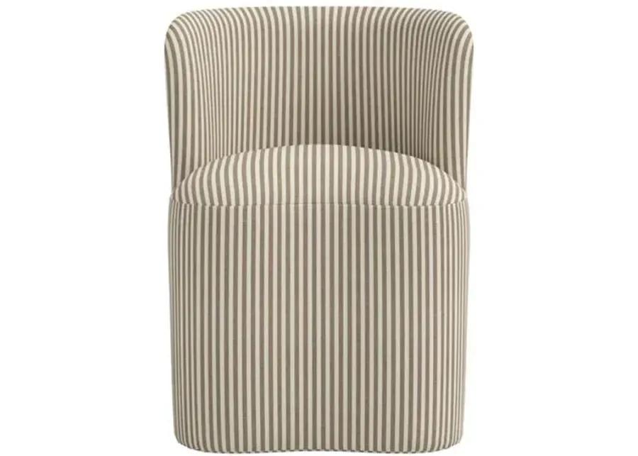 Gail Dining Chair - Jane Stripe - Brown