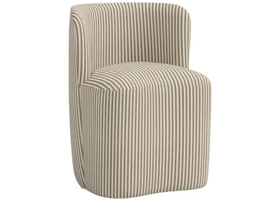 Gail Dining Chair - Jane Stripe - Brown