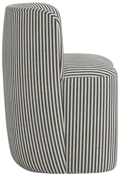 Gail Dining Chair - Jane Stripe - Gray