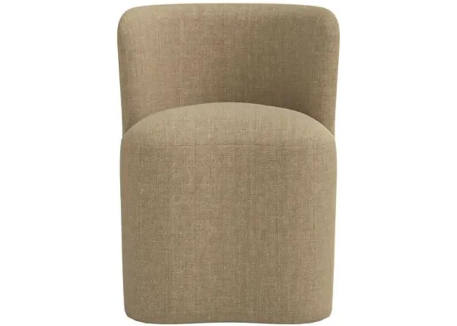 Gail Dining Chair - Linen - Brown