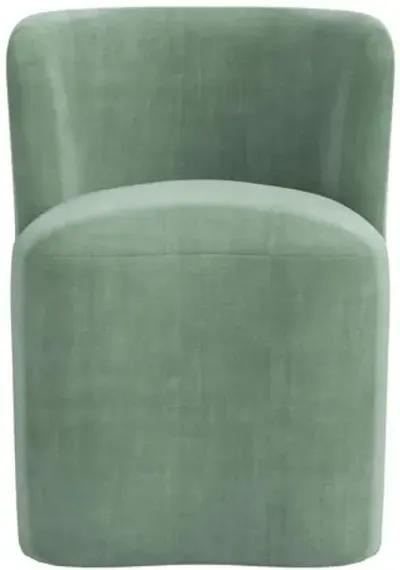 Gail Dining Chair - Velvet - Green