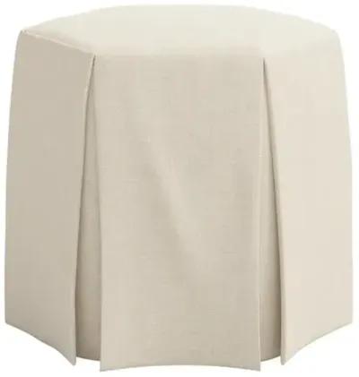 Jessie Ottoman - Linen - Ivory