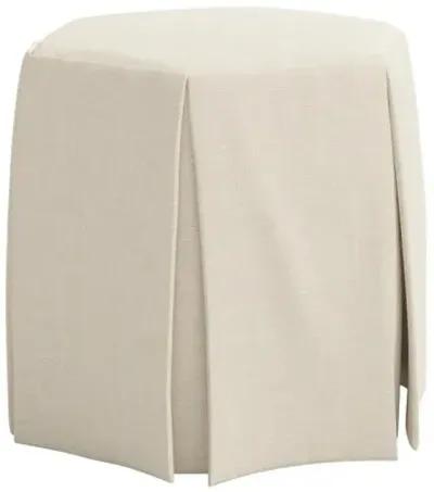 Jessie Ottoman - Linen - Ivory