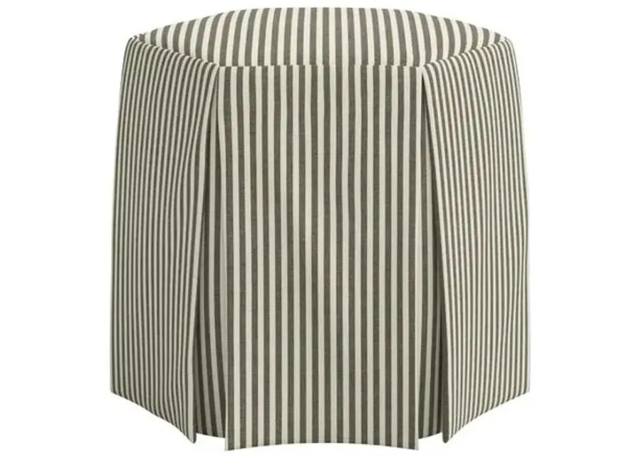 Jessie Ottoman - Jane Stripe - Green