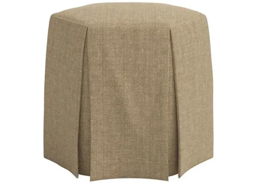 Jessie Ottoman - Linen - Brown