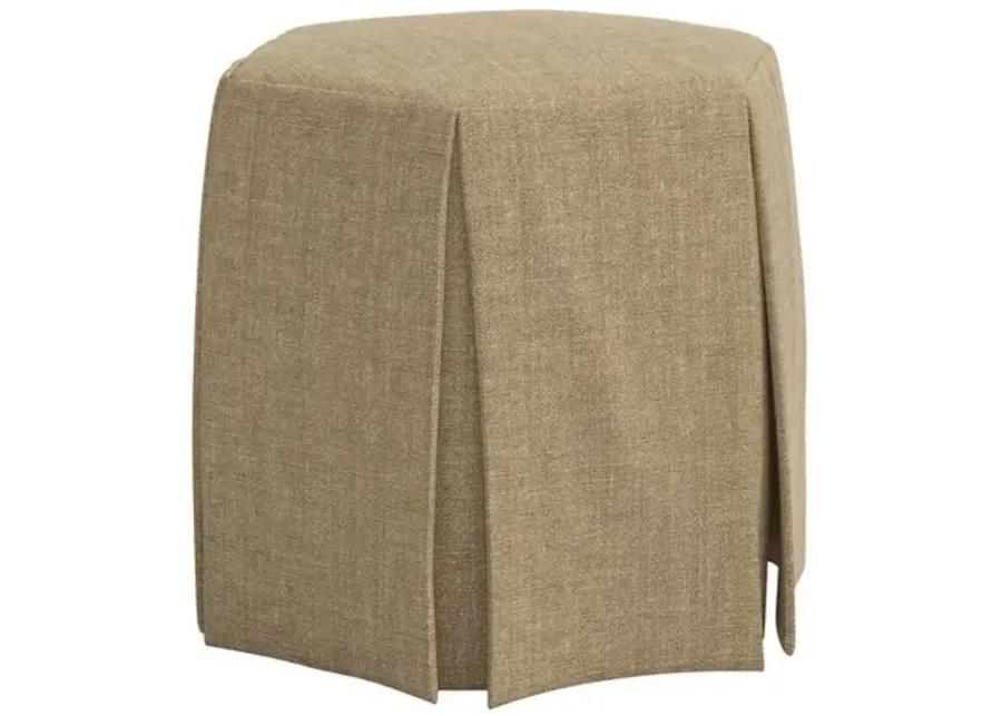 Jessie Ottoman - Linen - Brown