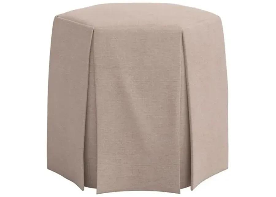 Jessie Ottoman - Linen - Gray