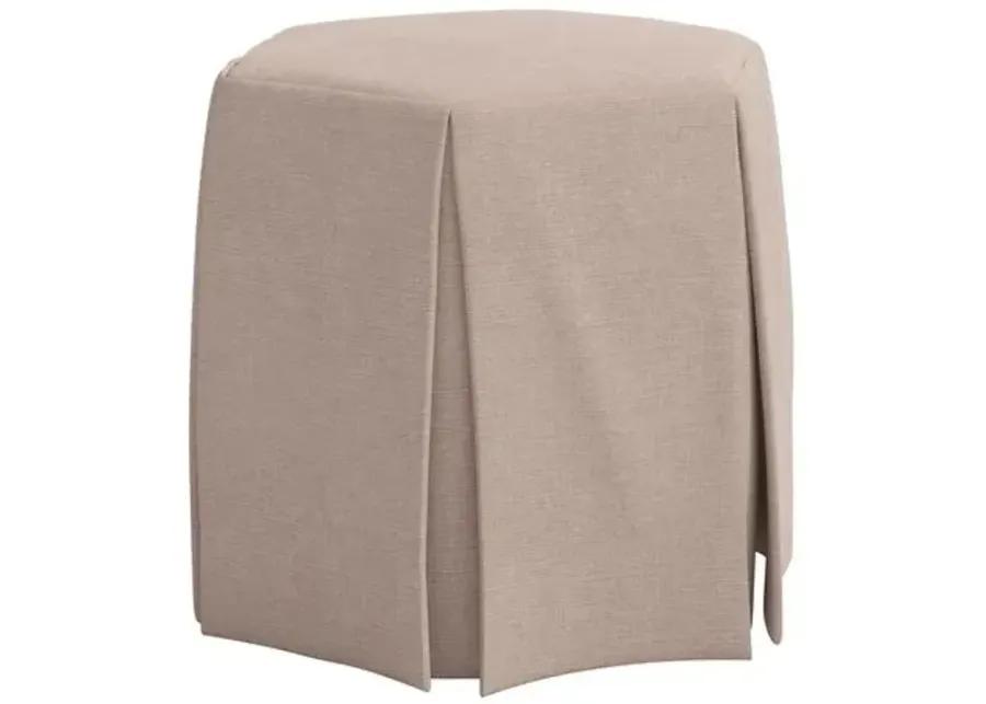 Jessie Ottoman - Linen - Gray