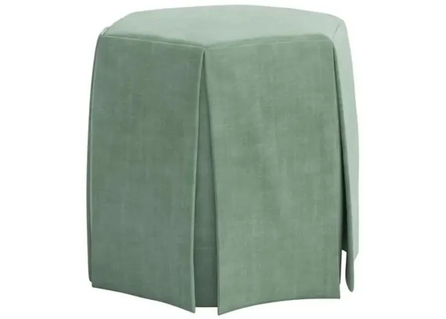 Jessie Ottoman - Velvet - Blue