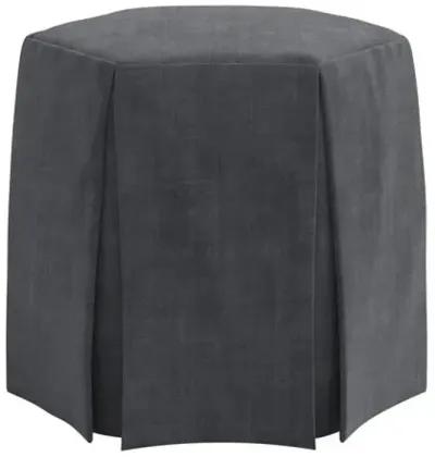 Jessie Ottoman - Velvet - Gray