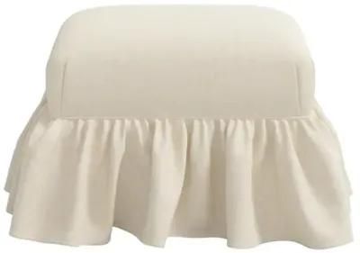 June Ottoman - Linen - Ivory