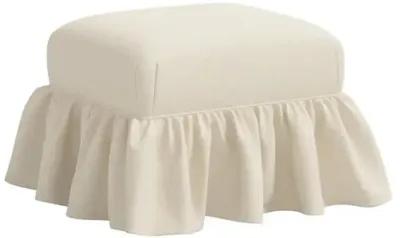 June Ottoman - Linen - Ivory