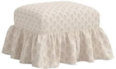 June Ottoman - Francie - Ivory