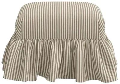 June Ottoman - Jane Stripe - Brown