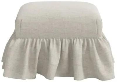 June Ottoman - Linen - Gray