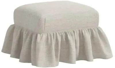 June Ottoman - Linen - Gray