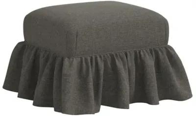 June Ottoman - Linen - Gray