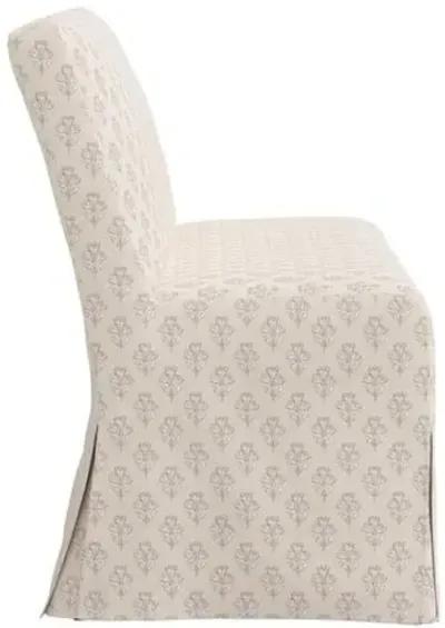 Lindy Slipcover Dining Banquette - Francie - Ivory