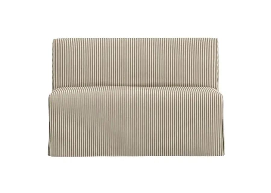 Lindy Slipcover Dining Banquette - Jane Stripe - Brown