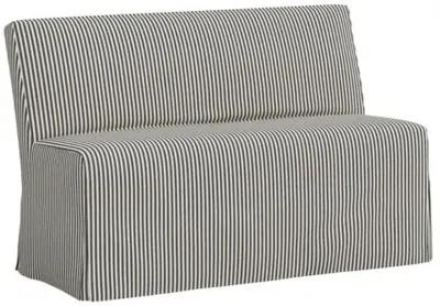 Lindy Slipcover Dining Banquette - Jane Stripe - Gray