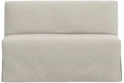 Lindy Slipcover Dining Banquette - Linen - Gray