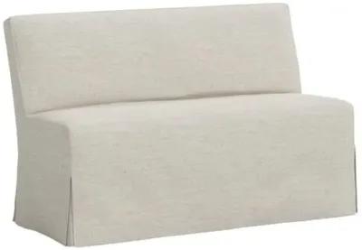 Lindy Slipcover Dining Banquette - Linen - Gray