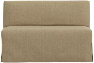 Lindy Slipcover Dining Banquette - Linen - Brown