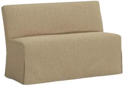 Lindy Slipcover Dining Banquette - Linen - Brown