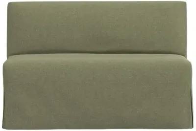 Lindy Slipcover Dining Banquette - Linen - Green